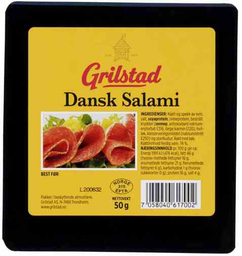 Bilde av Grilstad dansk salami 50gr. Bilde av Grilstad dansk salami 50gr.