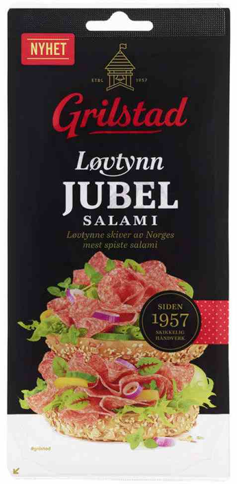 Bilde av Grilstad jubelsalami løvtynn. Bilde av Grilstad jubelsalami løvtynn.