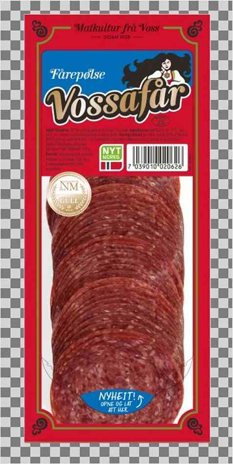 Bilde av Vossafår røykt fårepølse 140gr. Bilde av Vossafår røykt fårepølse 140gr.