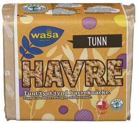 Bilde av Wasa Tynn Havre. Bilde av Wasa Tynn Havre.