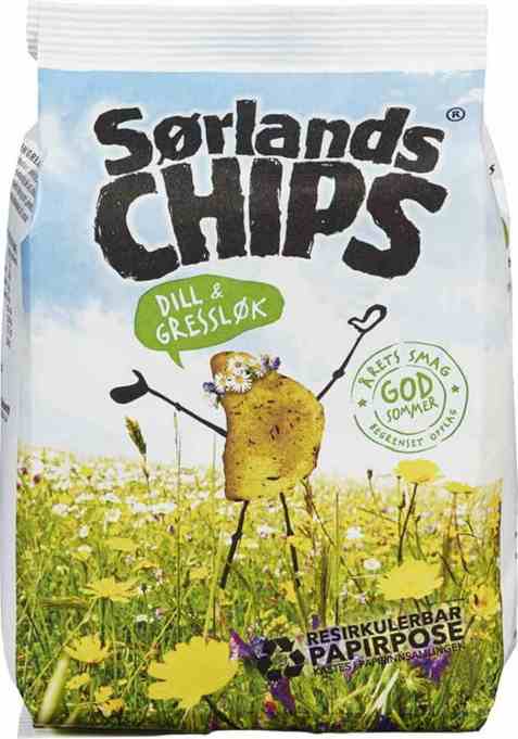 Bilde av Sørlandschips med dill og gressløk 150gr. Bilde av Sørlandschips med dill og gressløk 150gr.