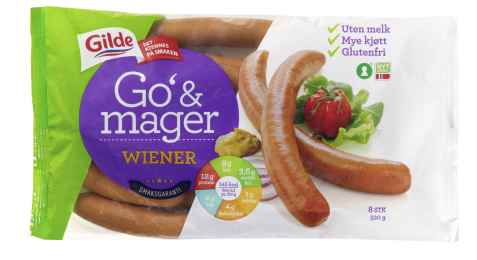 Bilde av Gilde Go og Mager Wienerpølse. Bilde av Gilde Go og Mager Wienerpølse.