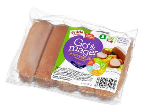 Bilde av Gilde Go og Mager kjøttpølse uten skinn. Bilde av Gilde Go og Mager kjøttpølse uten skinn.
