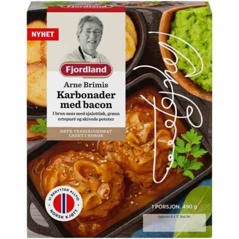 Bilde av Fjordland Arne Brimis Karbonader med Bacon. Bilde av Fjordland Arne Brimis Karbonader med Bacon.