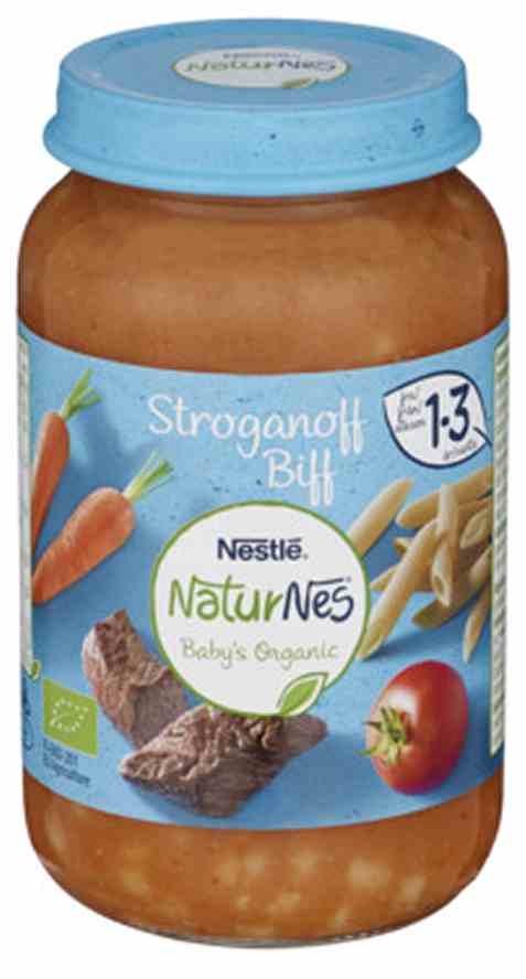 Bilde av Nestle naturnes økologisk Stroganoff Biff 1-3år 220g. Bilde av Nestle naturnes økologisk Stroganoff Biff 1-3år 220g.