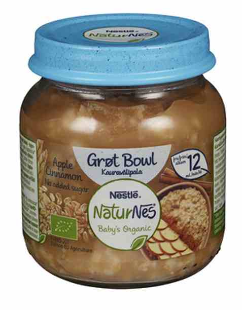 Bilde av Nestlé naturnes økologisk Bowl eple kanel 12m 125g. Bilde av Nestlé naturnes økologisk Bowl eple kanel 12m 125g.