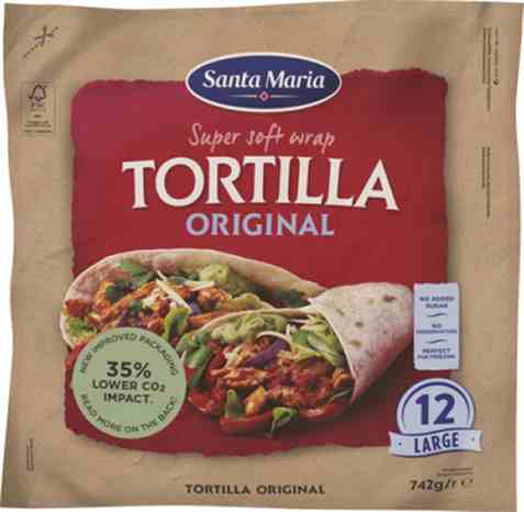 Bilde av Santa Maria tortilla original large 742 gr. Bilde av Santa Maria tortilla original large 742 gr.
