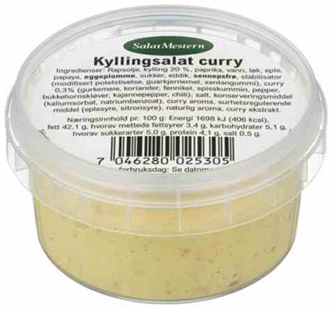 Bilde av Salatmesteren Kyllingsalat Curry 50gr. Bilde av Salatmesteren Kyllingsalat Curry 50gr.