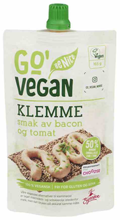 Bilde av Go vegan Klemme Smak av Bacon & Tomat 165g. Bilde av Go vegan Klemme Smak av Bacon & Tomat 165g.