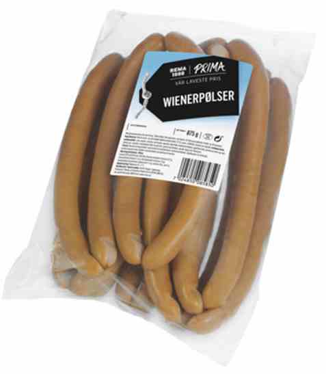 Bilde av Rema 1000 prima Wienerpølse 875gr. Bilde av Rema 1000 prima Wienerpølse 875gr.