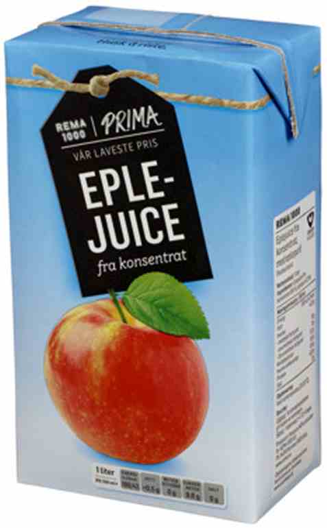 Bilde av Rema 1000 prima Eplejuice 1liter. Bilde av Rema 1000 prima Eplejuice 1liter.