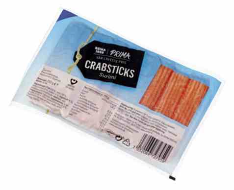 Bilde av Rema 1000 prima Crabsticks fryst 250gr. Bilde av Rema 1000 prima Crabsticks fryst 250gr.