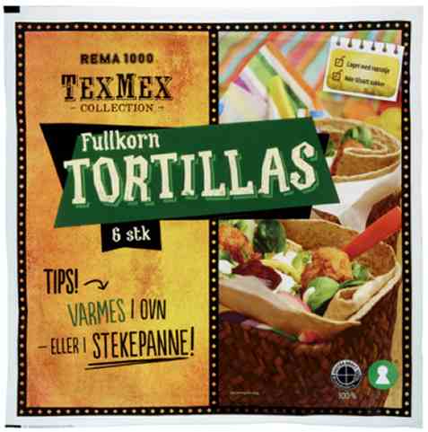 Bilde av Rema 1000 Fullkornstortillas 370gr. Bilde av Rema 1000 Fullkornstortillas 370gr.
