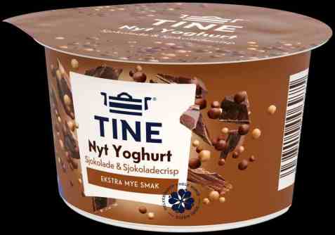 Bilde av Tine Yoghurt Nyt sjokolade og sjokocrisp. Bilde av Tine Yoghurt Nyt sjokolade og sjokocrisp.