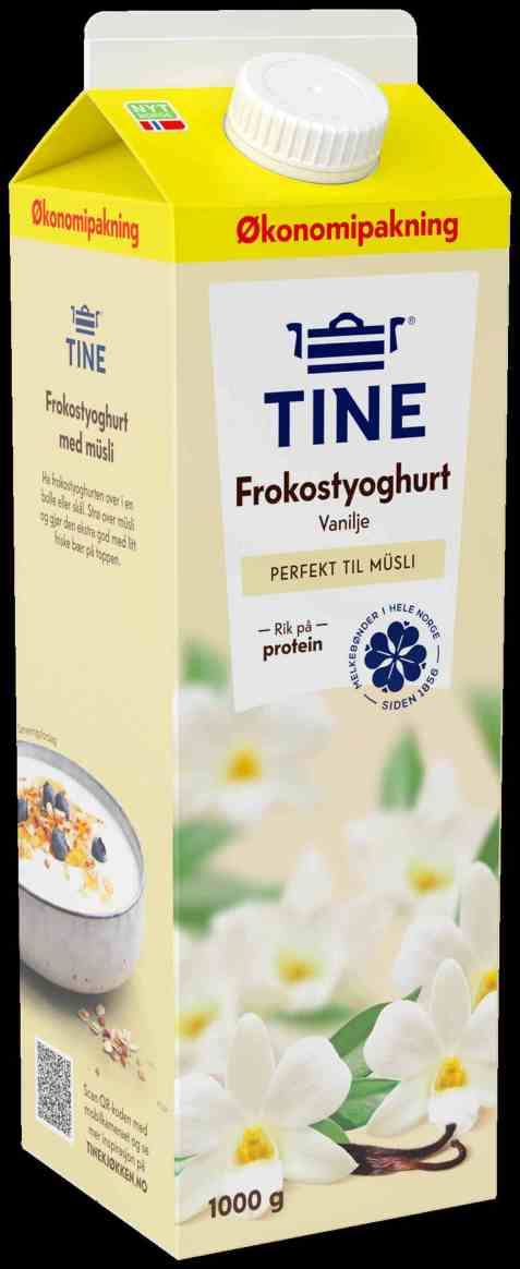 Bilde av Tine Frokostyoghurt vanilje. Bilde av Tine Frokostyoghurt vanilje.