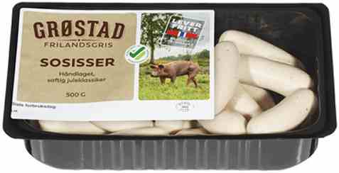 Bilde av Grøstadgris sossiser 500gr. Bilde av Grøstadgris sossiser 500gr.