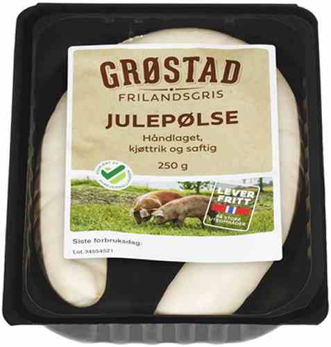 Bilde av Grøstadgris Julepølse 250gr. Bilde av Grøstadgris Julepølse 250gr.
