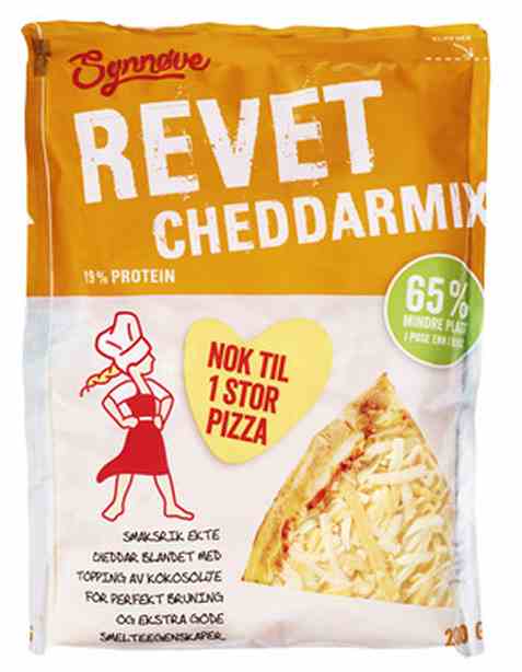 Bilde av Synnøve Revet Cheddarmix 200g. Bilde av Synnøve Revet Cheddarmix 200g.