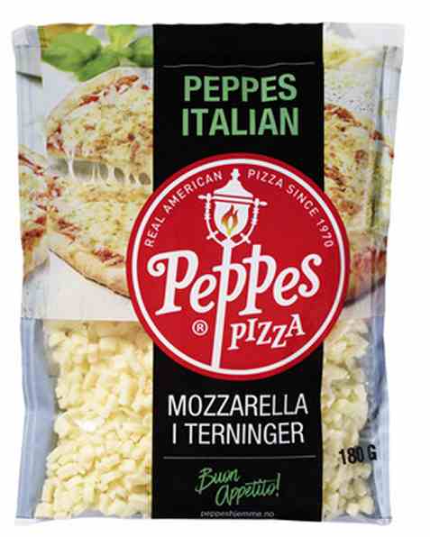 Bilde av Peppes Ternet Mozzarella 180g. Bilde av Peppes Ternet Mozzarella 180g.