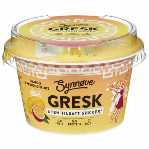 Bilde av Synnøve Gresk Uten tilsatt sukker med Mango & Pasjonsfrukt. Bilde av Synnøve Gresk Uten tilsatt sukker med Mango & Pasjonsfrukt.