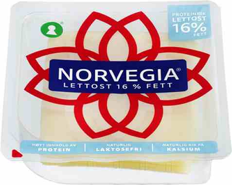 Bilde av Tine norvegia lettere i skiver 250gr. Bilde av Tine norvegia lettere i skiver 250gr.