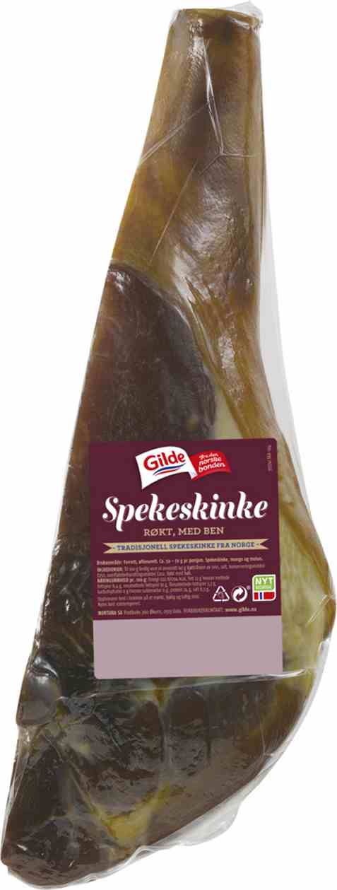 Bilde av Gilde spekeskinke med ben delt Røkt. Bilde av Gilde spekeskinke med ben delt Røkt.