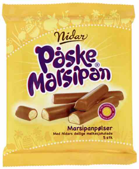Bilde av Nidar Påskemarsipan Marsipanpølser 110g. Bilde av Nidar Påskemarsipan Marsipanpølser 110g.
