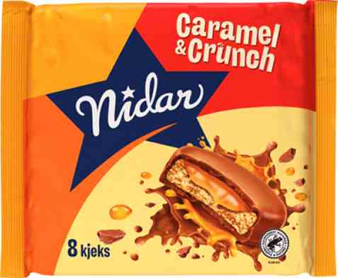 Bilde av Nidar caramel crunch 128gr. Bilde av Nidar caramel crunch 128gr.