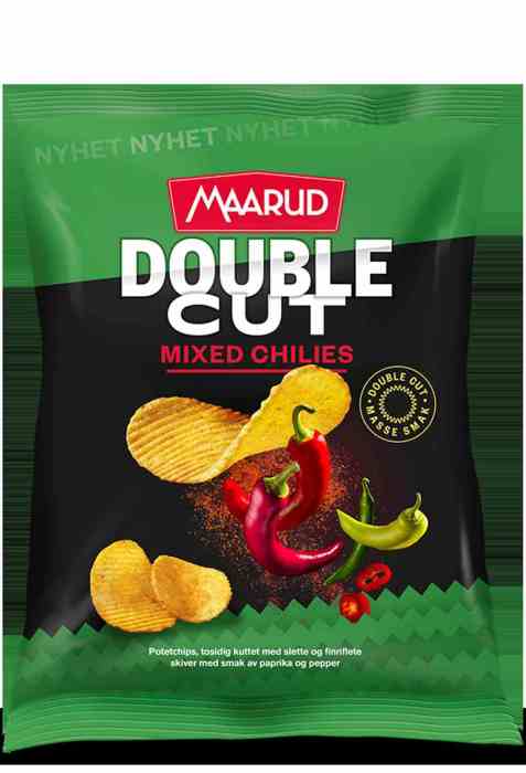 Bilde av Maarud potetgull double cut mixed chilies. Bilde av Maarud potetgull double cut mixed chilies.