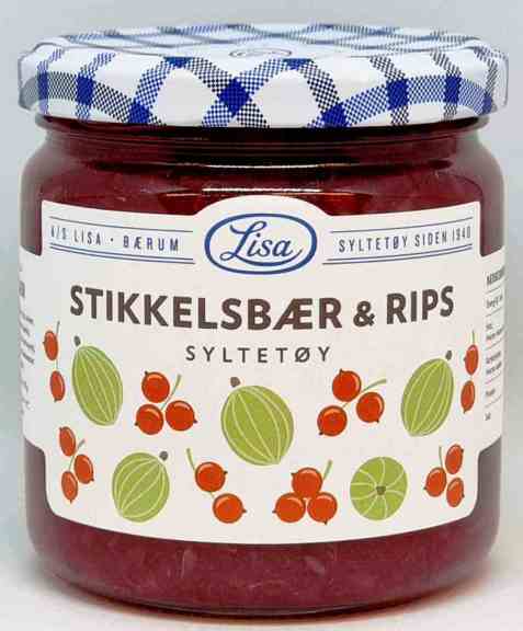 Bilde av Lisa stikkelsbær og ripssyltetøy. Bilde av Lisa stikkelsbær og ripssyltetøy.