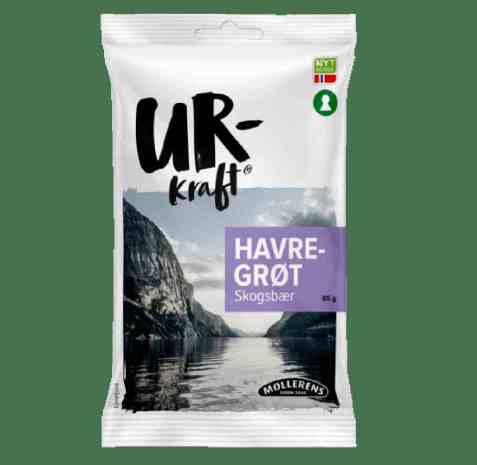 Bilde av Møllerens Urkraft havregrøt skogsbær. Bilde av Møllerens Urkraft havregrøt skogsbær.