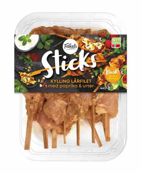 Bilde av Folkets Kylling Sticks Paprika&Urter 440g. Bilde av Folkets Kylling Sticks Paprika&Urter 440g.