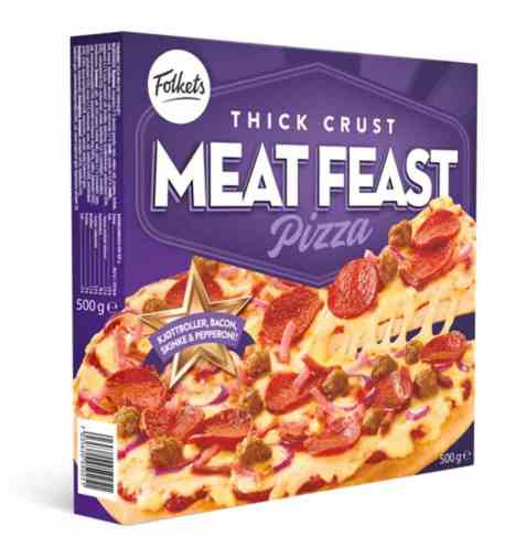 Bilde av Folkets Pizza Meat Feast Thick Crust 500g. Bilde av Folkets Pizza Meat Feast Thick Crust 500g.
