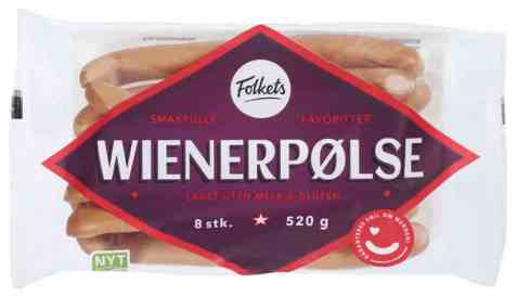 Bilde av Folkets Wienerpølse 520g. Bilde av Folkets Wienerpølse 520g.