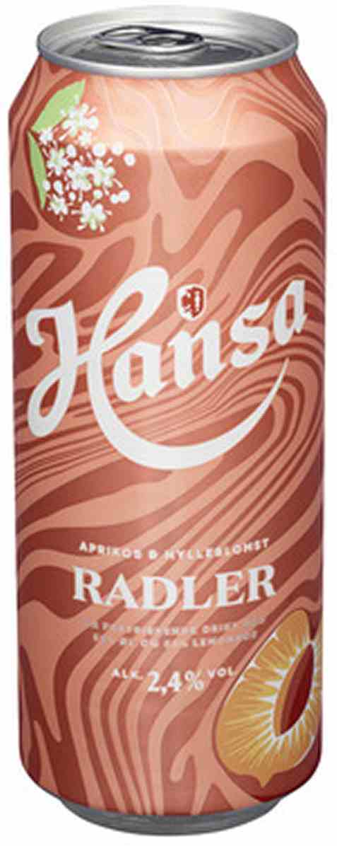 Bilde av Hansa Radler Aprikos og Hylleblomst. Bilde av Hansa Radler Aprikos og Hylleblomst.