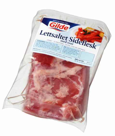 Bilde av Gilde Lettsaltet sideflesk i bit. Bilde av Gilde Lettsaltet sideflesk i bit.