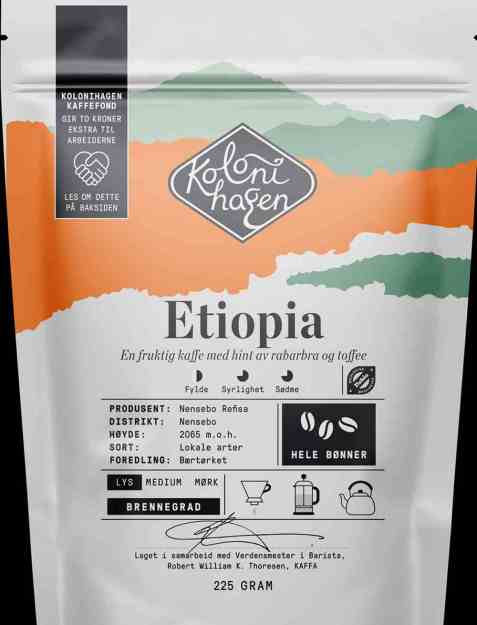 Bilde av Kolonihagen Hele kaffebønner fra Etiopia. Bilde av Kolonihagen Hele kaffebønner fra Etiopia.