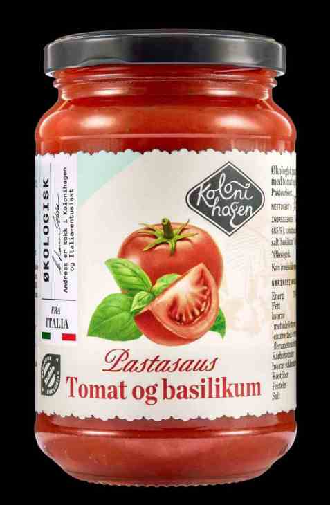 Bilde av Kolonihagen Pastasaus, tomat og basilikum. Bilde av Kolonihagen Pastasaus, tomat og basilikum.