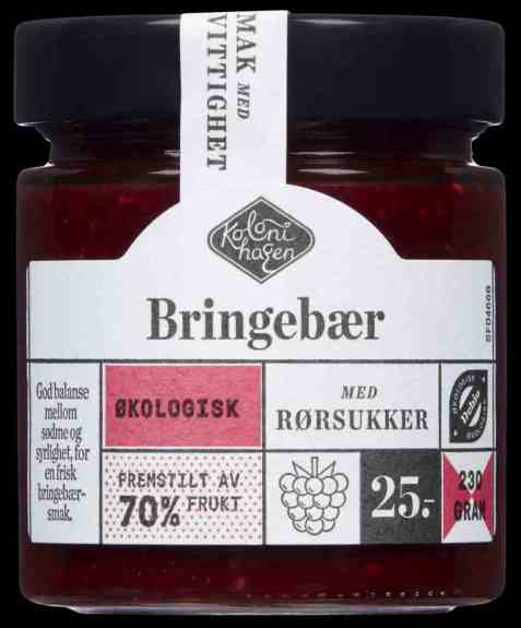 Bilde av Kolonihagen BringebærÂsyltetøy. Bilde av Kolonihagen BringebærÂsyltetøy.