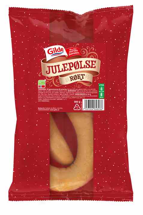Bilde av Gilde Julepølse røkt 800 gr. Bilde av Gilde Julepølse røkt 800 gr.