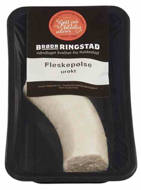 Bilde av Brødrene Ringstad Fleskepølse Urøkt 180g. Bilde av Brødrene Ringstad Fleskepølse Urøkt 180g.