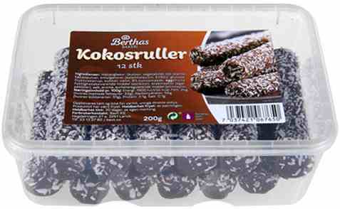 Bilde av Berthas Kokosruller 200g. Bilde av Berthas Kokosruller 200g.