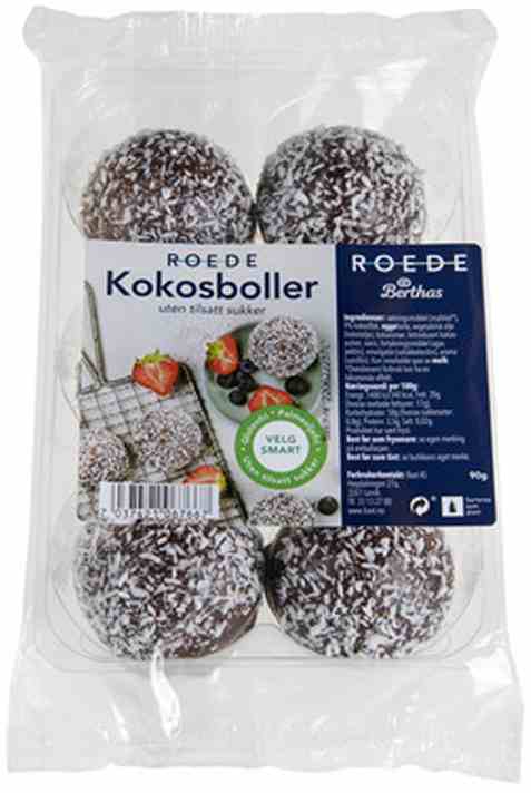 Bilde av Berthas Kokosboller u/Sukker 6pk. Bilde av Berthas Kokosboller u/Sukker 6pk.
