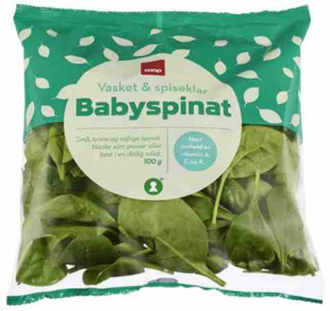 Bilde av Coop Babyspinat 100g. Bilde av Coop Babyspinat 100g.
