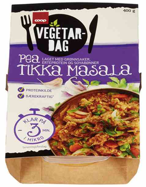 Bilde av Coop vegetardag Pea Tikka Masala 400g. Bilde av Coop vegetardag Pea Tikka Masala 400g.