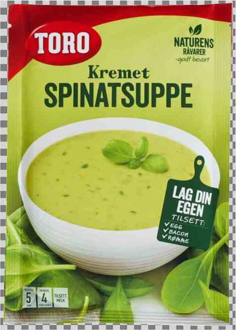 Bilde av Toro kremet spinatsuppe tilberedt. Bilde av Toro kremet spinatsuppe tilberedt.