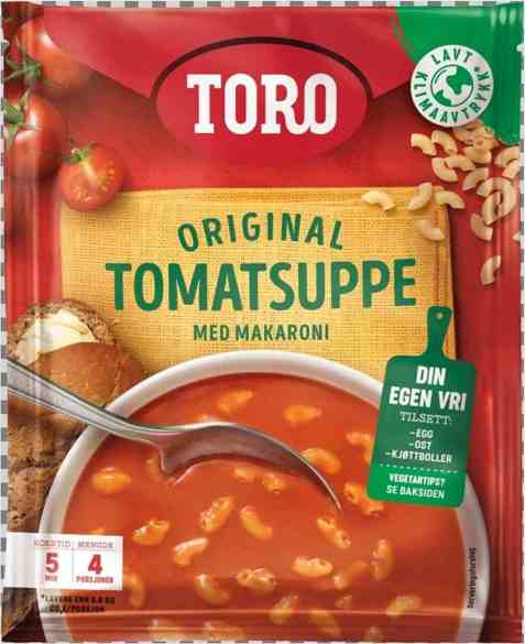 Bilde av Toro tomatsuppe med makaroni. Bilde av Toro tomatsuppe med makaroni.