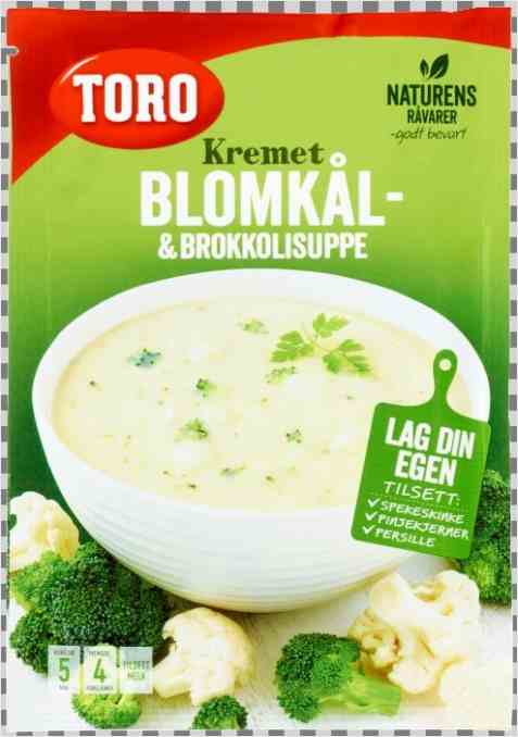 Bilde av Toro kremet blomkål og brokkolisuppe. Bilde av Toro kremet blomkål og brokkolisuppe.