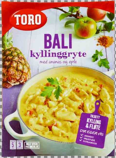 Bilde av Toro Bali kyllinggryte tilberedt. Bilde av Toro Bali kyllinggryte tilberedt.