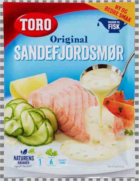 Bilde av Toro sandefjordsmør kremet smørsaus til fisk. Bilde av Toro sandefjordsmør kremet smørsaus til fisk.